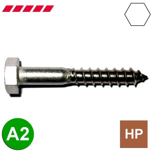 Holzschrauben Sechskantkopf DIN 571 A2