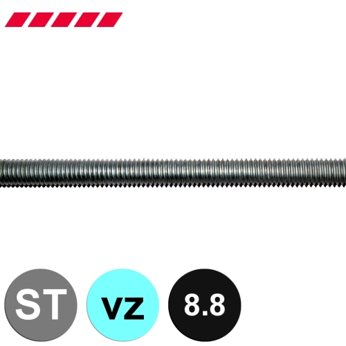 Gewindestangen DIN 976 8.8 verzinkt - 1000 mm