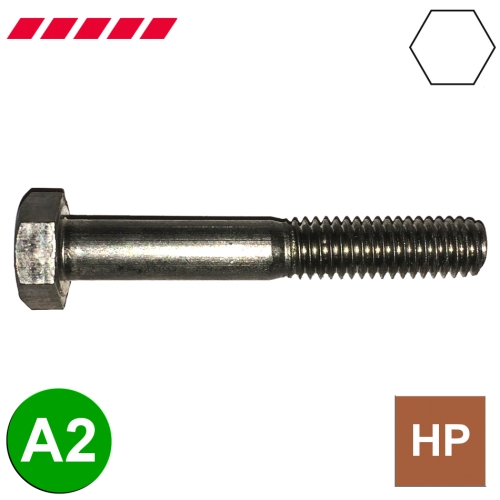 Schrauben Sechskantkopf DIN 931 A2 (mit Schaft)