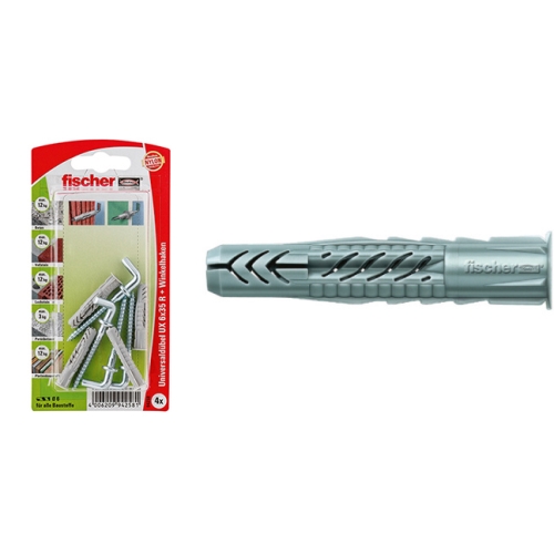 Fischer Universaldübel UX-R mit Winkelhaken (Minipaket)