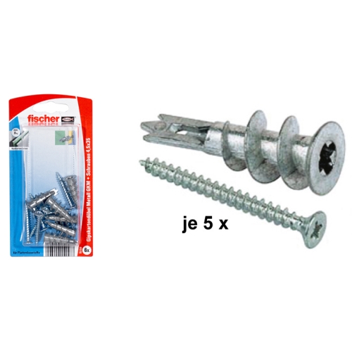 Fischer Gipskartondübel aus Metall (Minipaket)