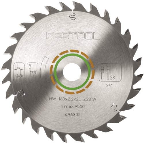 Festool Kreissägeblatt WOOD UNIVERSAL 160/20/28Z WZ 15° (für Tauchsägen)