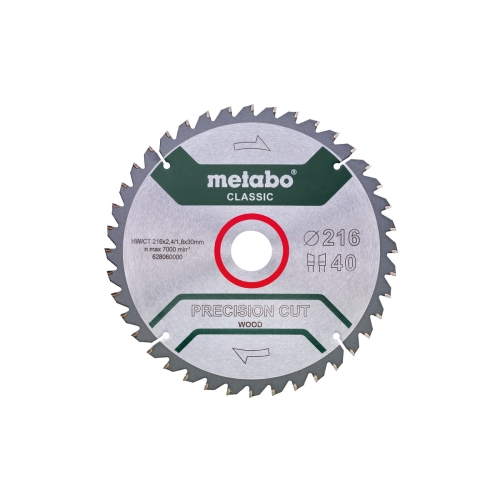 Metabo Kreissägeblatt Precision Cut Wood Classic 216/30/40Z WZ -5° (für Kapp- und Gehrungssägen)