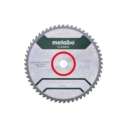 Metabo Kreissägeblatt Precision Cut Wood Classic 305/30/56Z WZ -5° (für Kapp- und Gehrungssägen)