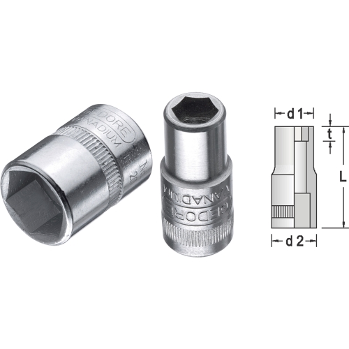 Steckschlüsseleinsatz Gedore 1/4 20 - Sechskant
