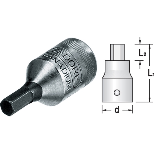 Steckschlüsseleinsatz Gedore 1/4 IN 20 - für Innensechskantschrauben