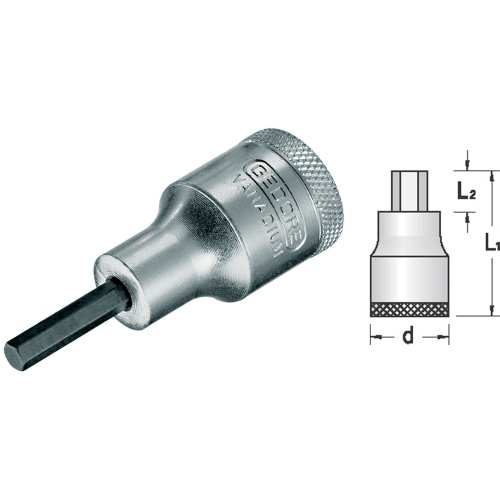 Steckschlüsseleinsatz Gedore 1/2 IN 19 - für Innensechskantschrauben