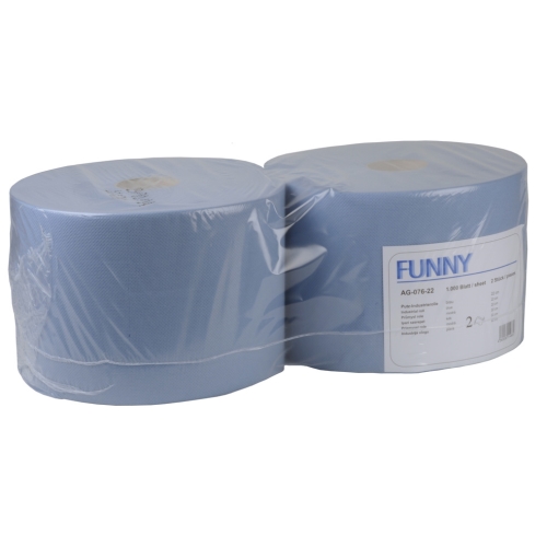 Funny Putzpapier blau 2-lagig ca. 22 cm breit