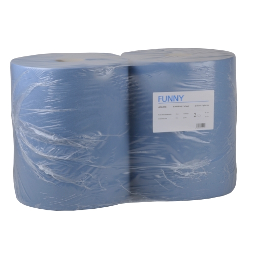 Putzpapier blau 2-lagig ca. 36 cm breit