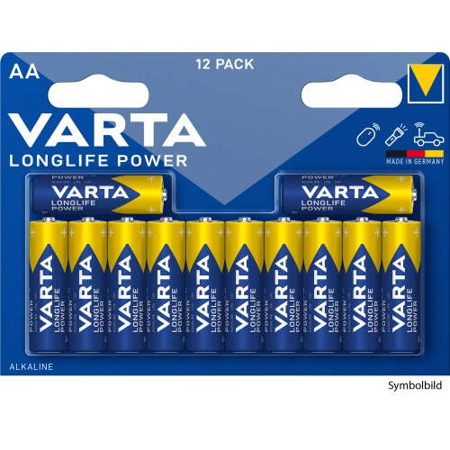 Batterie Varta Long Life Power (12er-Pack), Type Mignon / AA, Spannung 1,5 V, Inhalt 12 Stk.