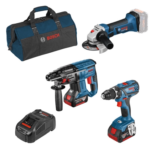 Bosch Akku-Profi-Set GSR + GBH + GWS