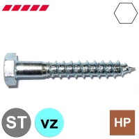 Holzschrauben Sechskantkopf DIN 571 verzinkt