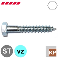 Holzschrauben Sechskantkopf DIN 571 verzinkt (Kleinpaket)