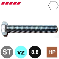 Schrauben Sechskantkopf DIN 933 8.8 verzinkt (mit Gewinde bis Kopf)