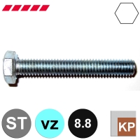 Schrauben Sechskantkopf DIN 933 8.8 verzinkt (mit Gewinde bis Kopf) (Kleinpaket)