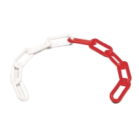 Kunststoffkette 6 mm rot/weiß, ungeprüft